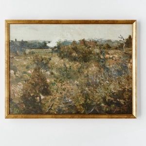 NWT Threshold Studio McGee Landscape Study Framed Antique Gold Canvas 18x24